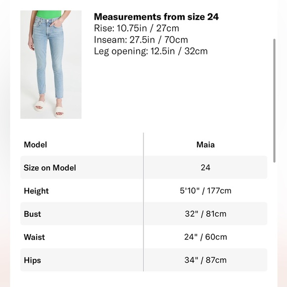 Agolde merrel mid rise jeans size 27 - Picture 8 of 8